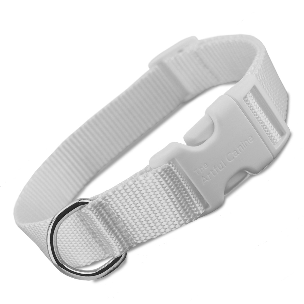 White Nylon Dog Collar