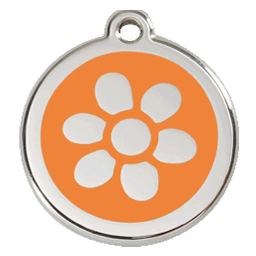 orange dog tag