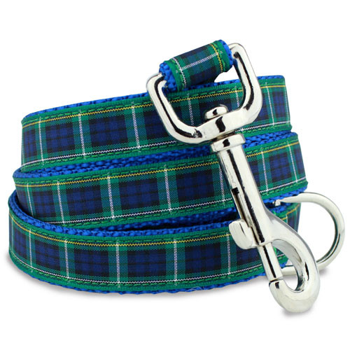 blue tartan dog harness