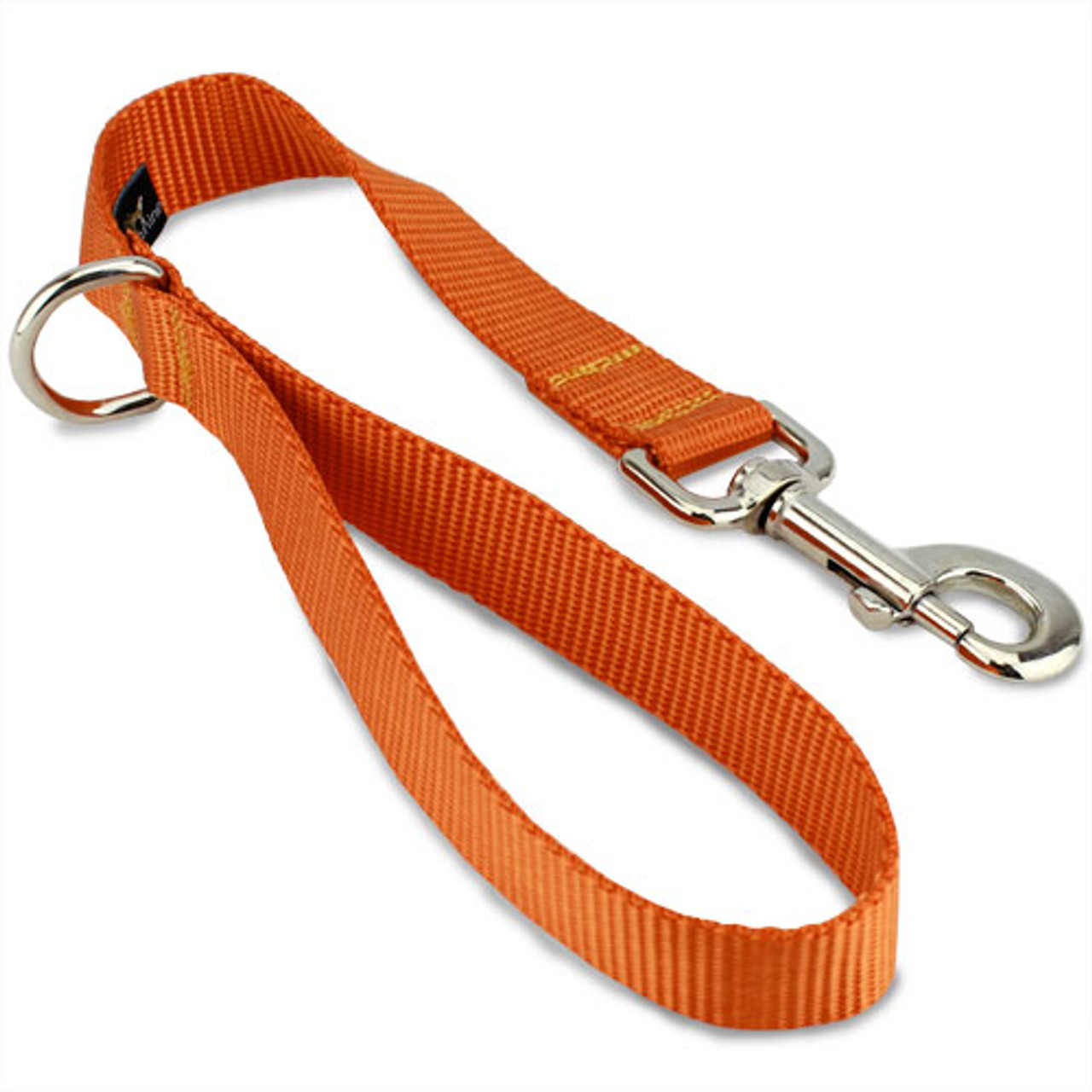 Orange Nylon Short Leash, Traffic Leash, City Leash, Training Leash for Dogs