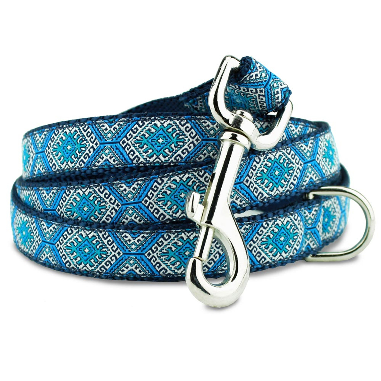 Blue Aztec Dog Leash 5 Tribal Geometc