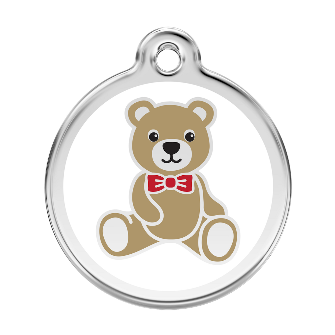 Stainless Steel Dog ID Tag with Enamel, Medium and Large