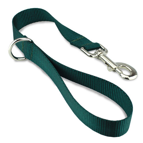 Black Nylon Short Leash, Traffic Leash, City Leash, Training Leash for Dogs