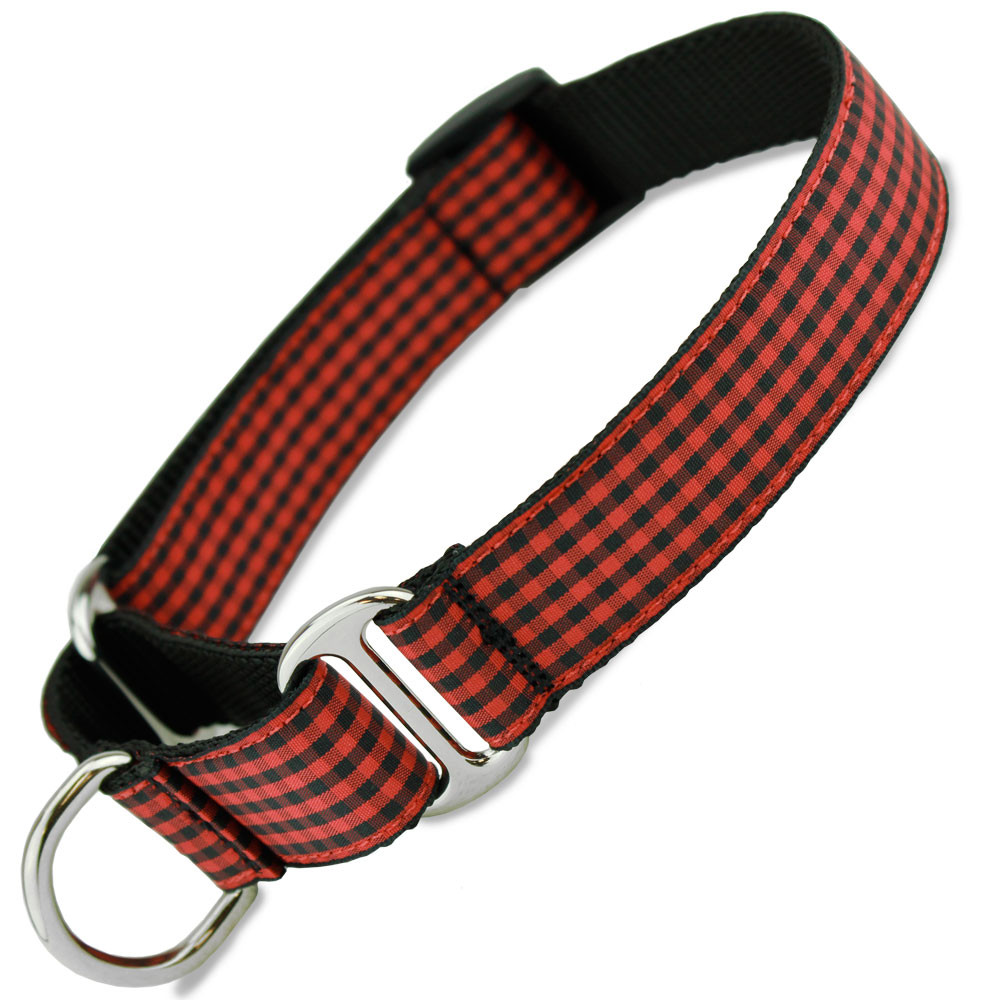 Scottish Plaid Martingale Dog Collar, Nylon, Limited Slip Dog Collar, Safety Collar, Royal