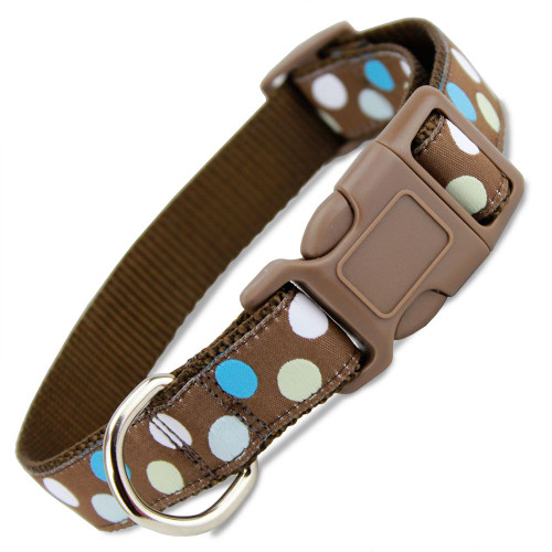 Rescue Dog Collar, Quick Release Snap On Style Buckle, Multicolored