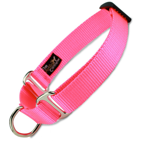 Hot Pink Martingale Collar, Limited Slip, Safety Dog Collar