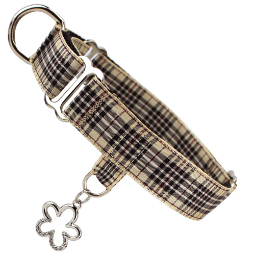 slip on martingale with sewn in d-ring for dog id tags