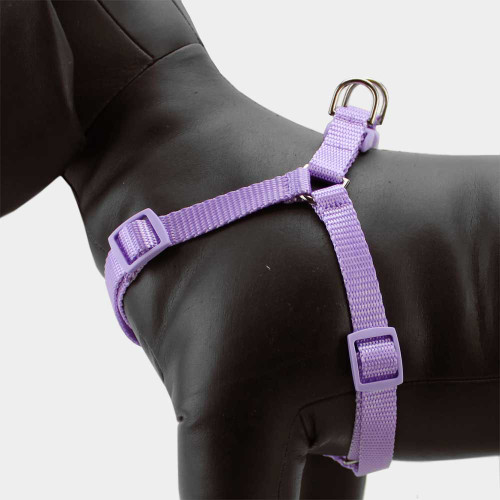 Purple Dog Harness, Choke-Free, Adjustable, Nylon Step-in Style, side view