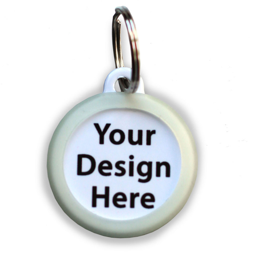 Dog ID Tag Silencer, Lime Green, Handcrafted Tag Keeper