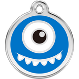 Dog ID tag, Little Monster, Blue