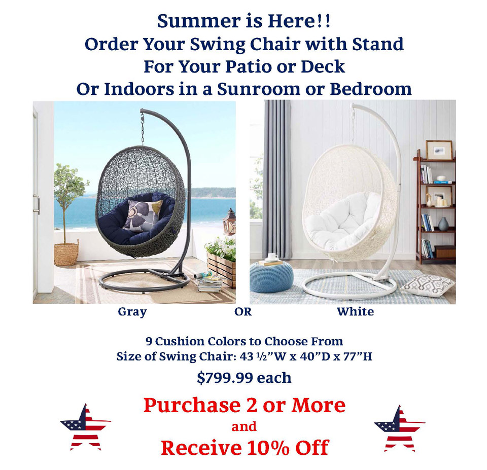 Fourth of July Sale on Swing Chairs with Stands