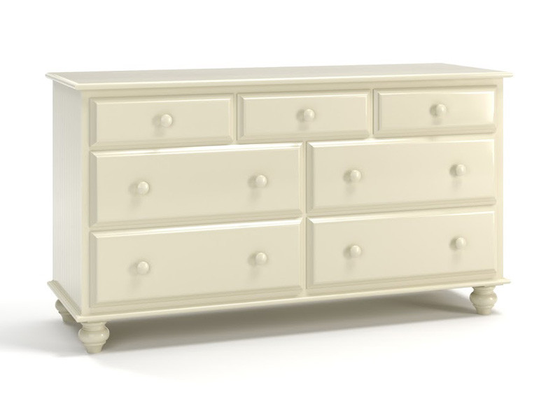 white christmas dresses Hms 6 Drawer Double Dresser, Four Legs, Superior Top Black Black Drawe main image 1