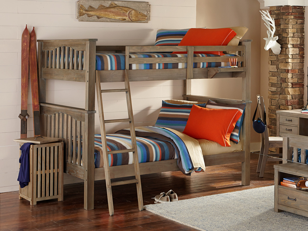 bunk bed with guest bed