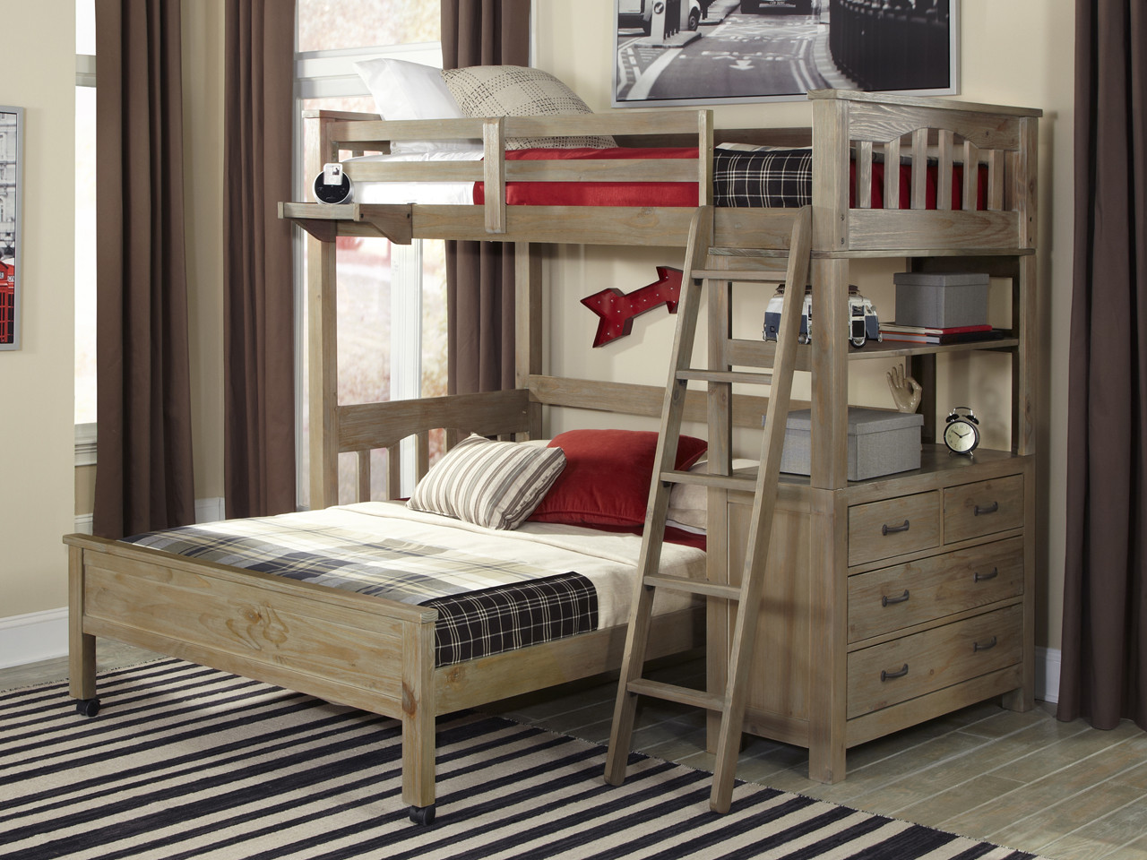 twin and full size bunk beds