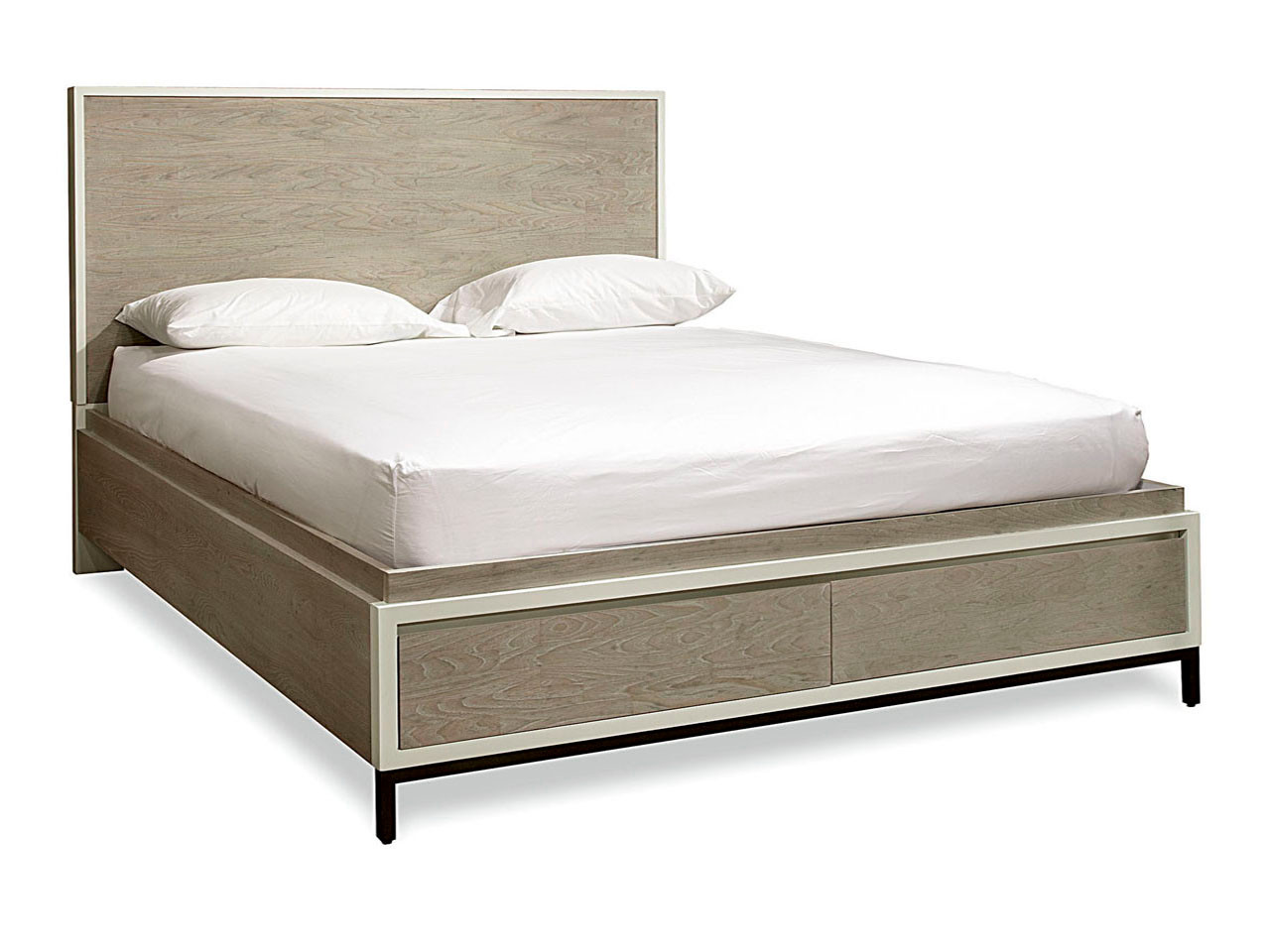solid wood king size headboard with storage on Catalina Storage Bed King Light Bedroom Source