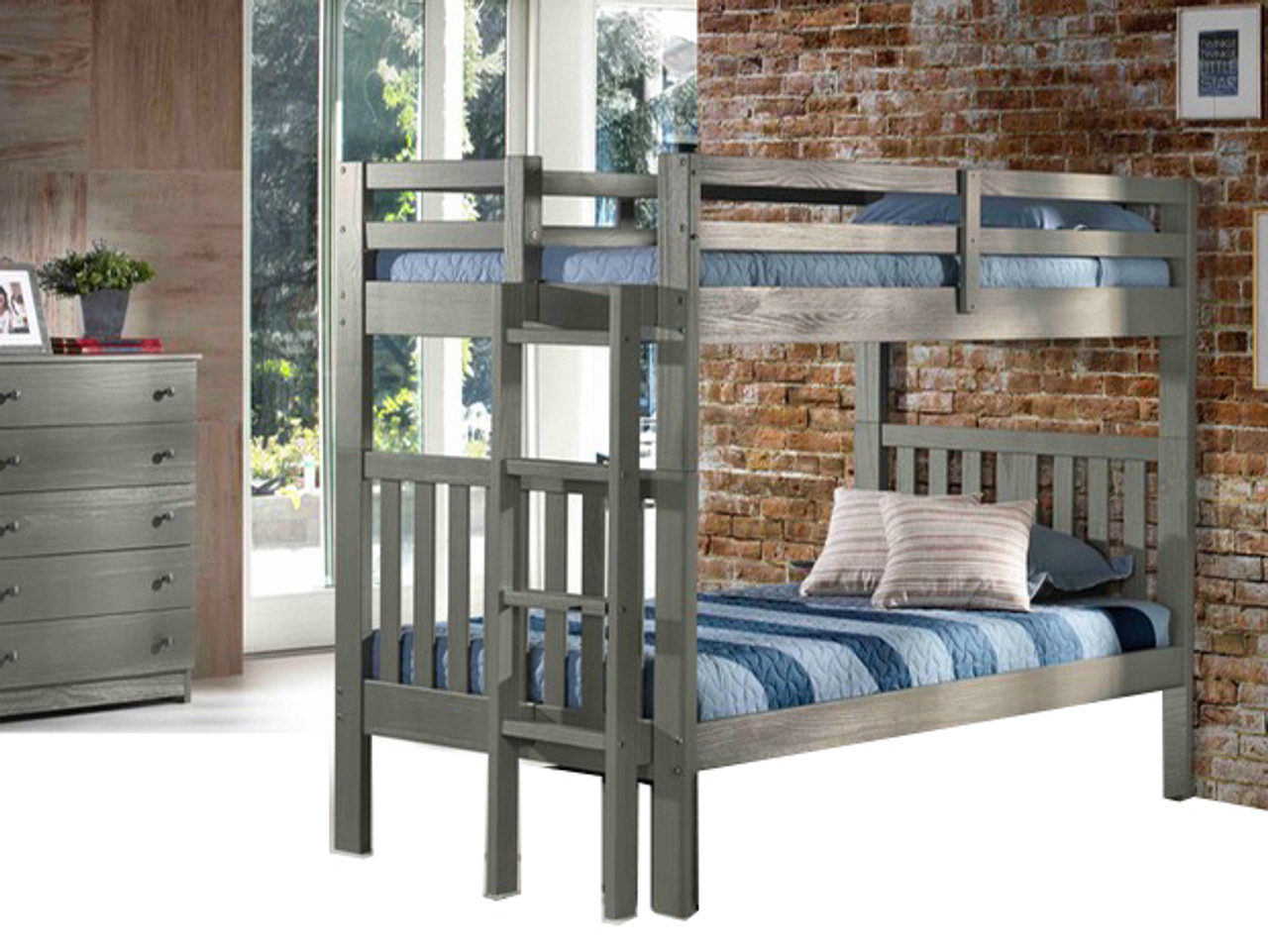 pine bunk beds