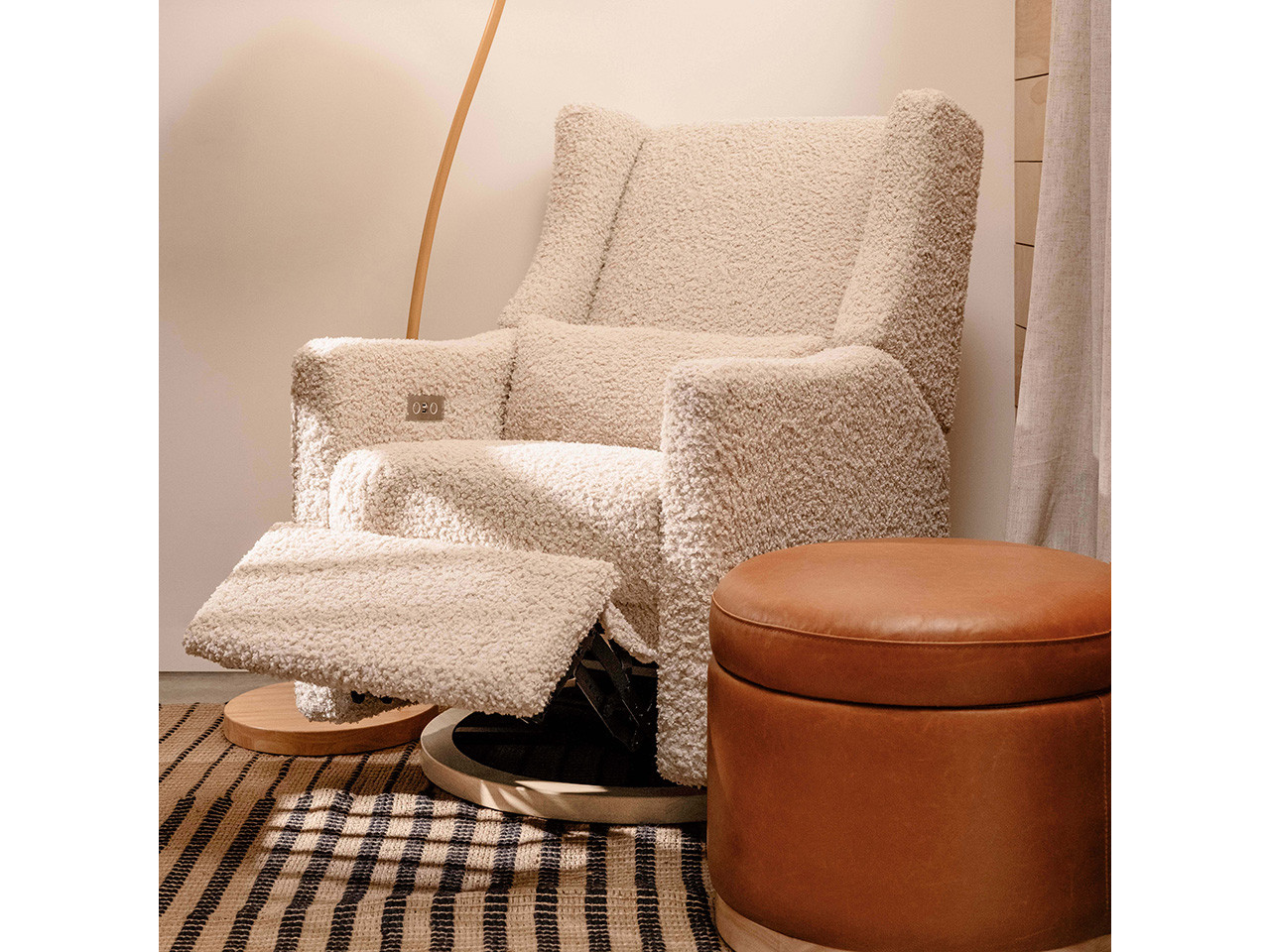 Babyletto Kiwi Power Recliner & Swivel Glider Chair - Teddy Loop