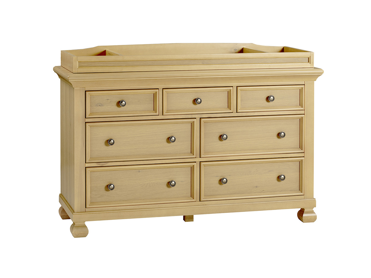 Savannah 6 Drawer Double Dresser - White Oak Finish