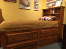 Shown with 2-Tier 56” High Bookcase Headboard