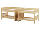 Maxtrix Quad Low Staircase Bunk Bed, Full/Full