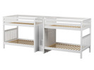 Maxtrix Quad Staircase High Bunk Bed, Full/Full