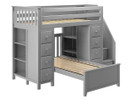 Space Saver Staircase Loft w/2 Chests, Twin/Twin