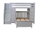 Space Saver Staircase Loft w/2 Chests, Twin/Twin