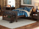 Seaview Slatted Bed, Full - Espresso Finish