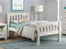 Seaview Slatted Bed, Twin - White Finish