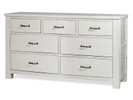 Seaview 7 Drawer Dresser - White Finish