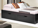 Rustic Pine Underbed Storage Drawers - Espresso Finish