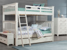 Seaview Bunk Bed w/Trundle, Full/Full - White Finish