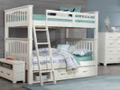 Seaview Bunk Bed w/Drawers, Full/Full - White Finish