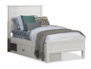 Seaview Panel Bed w/Drawers, Twin - White Finish