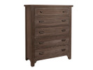 Country House 5 Drawer Chest - Driftwood Finish