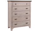 Country House 5 Drawer Chest - Grey Finish