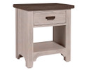 Country House 1 Drawer Nightstand - Grey Finish