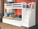 Valley 2.0 Staircase Bunk Bed w/Slatted Trundle, Twin/Full