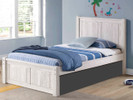 Rustic Pine Platform Bed, Twin - White Birch Finish