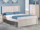 Rustic Pine Platform Bed, Full - White Birch Finish