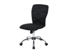 Microfiber w/ Rhinestone Accents Desk Chair w/ Chrome Base