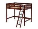 Maxtrix High Loft Bed w/ Angled Ladder, Full