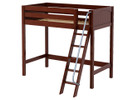 Maxtrix High Loft Bed w/ Angled Ladder, Twin