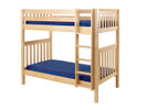 Maxtrix High Bunk Bed w/ Straight Ladder, Twin/Twin