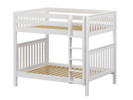 Maxtrix High Bunk Bed w/ Straight Ladder, Full/Full