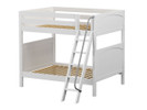 Maxtrix High Bunk Bed w/ Angled Ladder, Full/Full