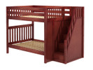 Maxtrix High Staircase Bunk Bed, Full/Full
