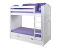 Maxtrix High Bunk Bed w/ Straight Ladder & Trundle, Twin/Twin