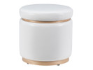 Round Vinyl Storage Ottoman