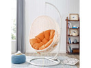 Indoor/Outdoor Swing Chair with Stand - White